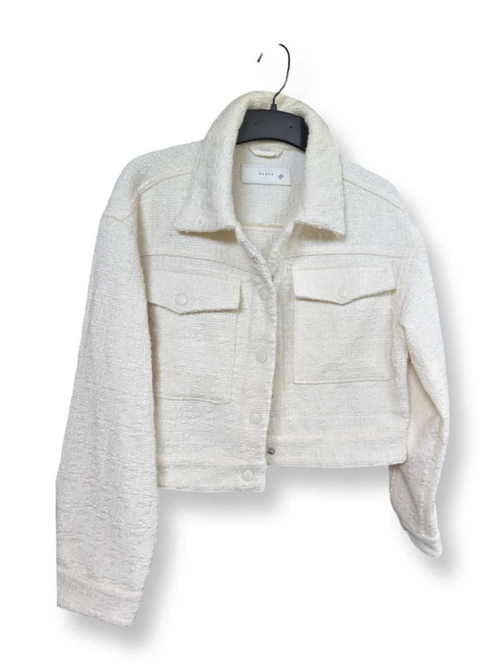 Blank NYC Cream Bouclé Cropped Jacket SIZE XS new